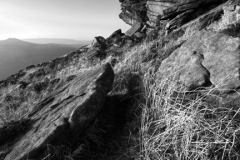 Landscape over the Gritstone rocks, Stanage Edge