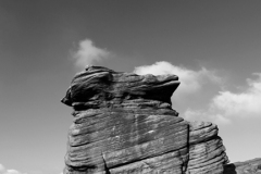 Mother Cap Gritstone rock formation, Millstone Edge