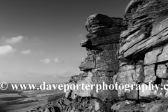 Landscape over the Gritstone rocks, Stanage Edge