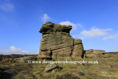 Mother Cap Gritstone rock formation, Millstone Edge