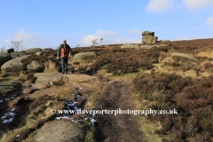 Walker, Mother Cap Gritstone rock, Millstone Edge