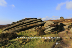 Mother Cap Gritstone rock formation, Millstone Edge