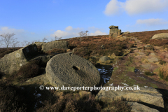 Mother Cap Gritstone rock formation, Millstone Edge