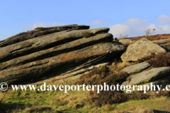 Mother Cap Gritstone rock formation, Millstone Edge