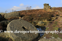 Mother Cap Gritstone rock formation, Millstone Edge