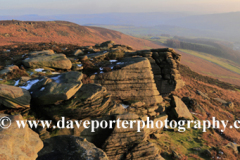 Landscape over the Gritstone rocks, Stanage Edge