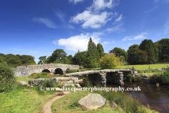 Ancient Stone Clapper Bridge, Postbridge village