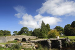 Ancient Stone Clapper Bridge, Postbridge village