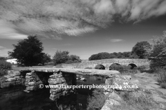 Ancient Stone Clapper Bridge, Postbridge village