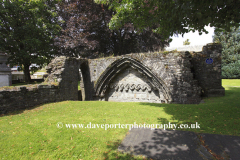 Ruins of Tavistock Abbey Cloisters, Tavistock town