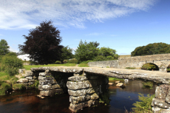 Ancient Stone Clapper Bridge, Postbridge village