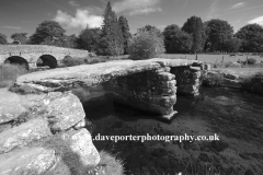 Ancient Stone Clapper Bridge, Postbridge village