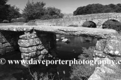 Ancient Stone Clapper Bridge, Postbridge village