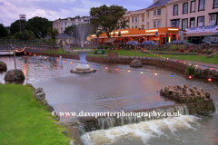 Dusk, The Lawns and Dawlish Water, Dawlish town