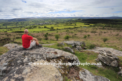 Walker on Mardon Down near Moretonhampstead