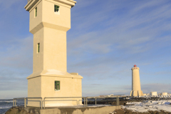 The Akranesviti lighthouse, Akranes town