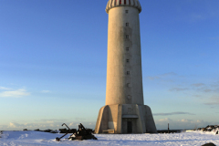 The Akranesviti lighthouse, Akranes town