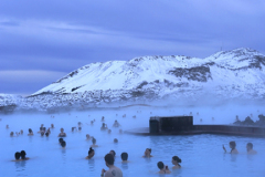 People in the Blue Lagoon geothermal spa