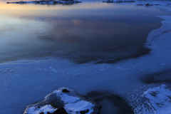 Sunset, Pingvallavatn lake, Pingvellir National Park