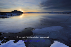 Sunset, Pingvallavatn lake, Pingvellir National Park