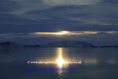 Sunset, Pingvallavatn lake, Pingvellir National Park