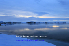 Sunset, Pingvallavatn lake, Pingvellir National Park