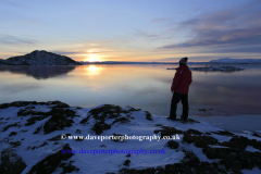 Sunset, Pingvallavatn lake, Pingvellir National Park