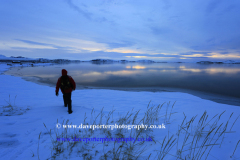 Sunset, Pingvallavatn lake, Pingvellir National Park