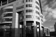 Architecture on Barbarolli Square, Great Bridgewater, Manchester City, Lancashire, England, UK