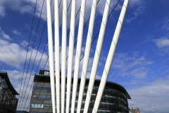 Footbridge over the Bridgewater Canal; Media City, Salford Quays, Manchester, Lancashire, England