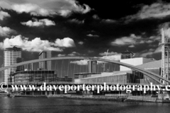 The Millennium Bridge, Media City, Salford Quays, Manchester, Lancashire, England, UK