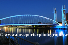 The Millennium Bridge, Media City, Salford Quays, Manchester, Lancashire, England, UK