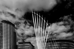 Footbridge over the Bridgewater Canal; Media City, Salford Quays, Manchester, Lancashire, England