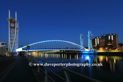 The Millennium Bridge, Media City, Salford Quays, Manchester, Lancashire, England, UK