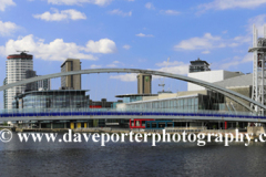 The Millennium Bridge, Media City, Salford Quays, Manchester, Lancashire, England, UK