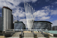 Footbridge over the Bridgewater Canal; Media City, Salford Quays, Manchester, Lancashire, England