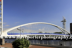 The Millennium Bridge, Media City, Salford Quays, Manchester, Lancashire, England, UK