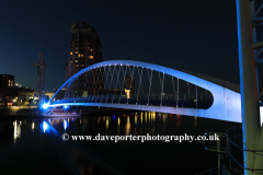 The Millennium Bridge, Media City, Salford Quays, Manchester, Lancashire, England, UK