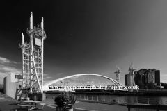 The Millennium Bridge, Media City, Salford Quays, Manchester, Lancashire, England, UK