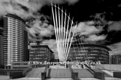 Footbridge over the Bridgewater Canal; Media City, Salford Quays, Manchester, Lancashire, England