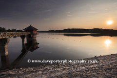 Sunset over Bradgate Park reservoir