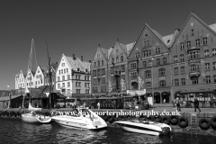 Wooden Hanseatic buildings at the Bryggen, Bergen