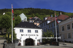 The Floibanen funicular railway entrance