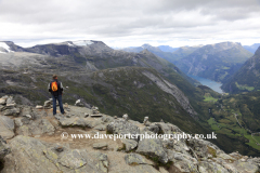 Tourists on Dalsnibba mountain, Geirangerfjord