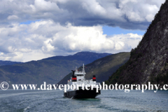 Ferry in Aurlandsfjorden Fjord