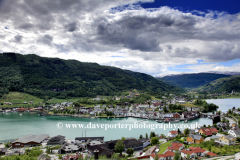 View of the village of Norheimsund, Hardangerfjord