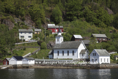 View of the village of Norheimsund, Hardangerfjord