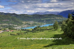 The village of Oystese, Hardangerfjord fjord