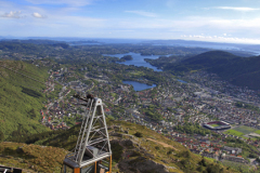 The cable car, summit of Ulriken 643 mountain, Bergen