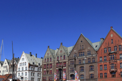 Wooden Hanseatic buildings at the Bryggen, Bergen